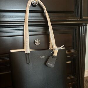 Kate Spade Brynn Tote, classic black color, 14w x 12h x 4d